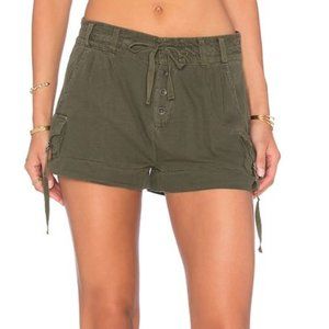 Free People Melvin Roll Cargo Shorts Green 6